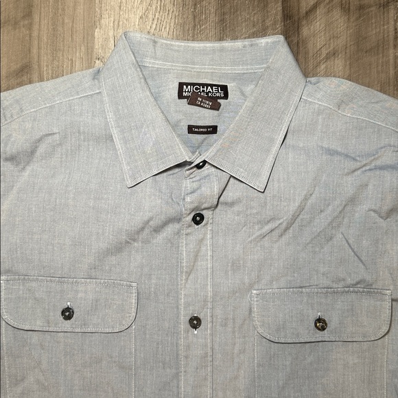 Michael Michael Kors Tailored Fit Double Pocket Long Sleeve Button Down - XL - Picture 5 of 8